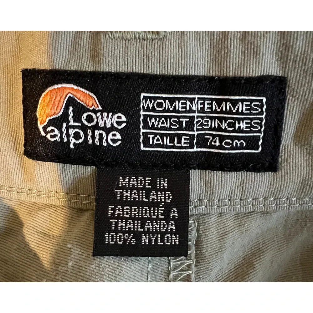 Lowe Alpine Womens Hiking Pants 29 Waist Nylon Zip Away Shorts Outdoor Utility